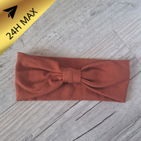 Bandeau 0.3 mois Simple Jersey de coton Terre cuite - En Stock - Expédiés sous 24H