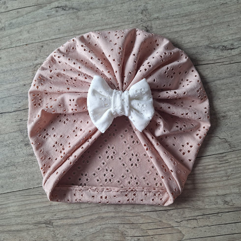 Turban nœud, buns ou simple en jersey ajouré extensible 3 couleurs