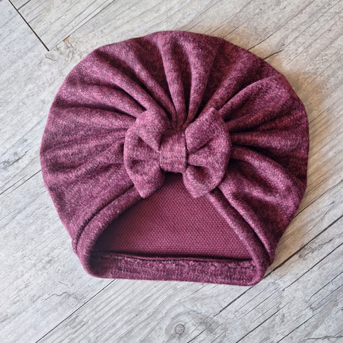 Turban beanie warm knot in stretch mesh fabric or stretch sweatshirt 10 colors