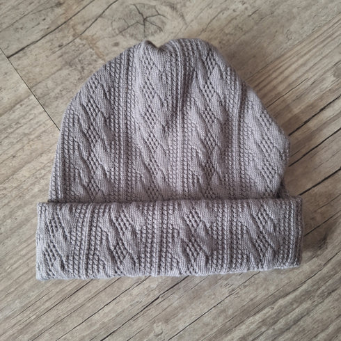 Bonnet en tissu maille de coton façon tricot jacquard 9 couleurs