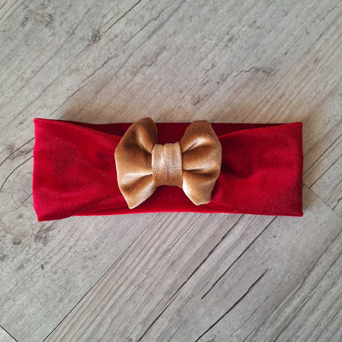 EDITION LIMITÉE Bandeau rouge, or, argent nœud, buns ou simple en velour ou à sequin extensible 5 couleurs