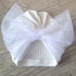 Turban Bonnet Bébé en Jersey de Coton – Grand Nœud en Tulle Pailleté – Fait Main & Oeko-Tex