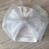 Turban Bonnet Bébé en Jersey de Coton – Grand Nœud en Tulle Pailleté – Fait Main & Oeko-Tex