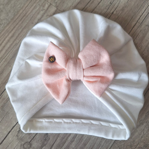 Turban nœud Initiale perle en jersey extensible 10 couleurs