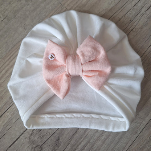 Turban nœud Initiale perle en jersey extensible 10 couleurs