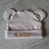 Bonnet Bébé Personnalisé – Oreilles d’Ours – Jersey de Coton Oeko-Tex
