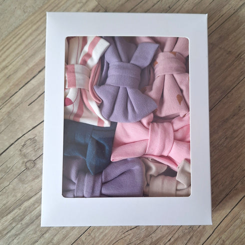 LOT: 7 Bandeaux NOEUD, couleurs au choix en jersey extensible, Quantité limitée. Un bandeau pour chaques jours de la semaine.