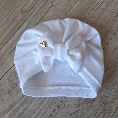 EDITION LIMITÉE Turban nœud,  buns ou simple COEUR OR en jersey extensible 10 couleurs