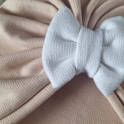 Turban bonnet nœud buns ou simple en tissu maille 100% coton - Oeko-Tex