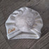 Turban bonnet à pompon personnalisé avec Prénom brodé - en tissu Polaire alpine, doux et chaud dès la naissance - Oeko-Tex