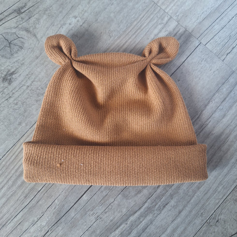 Bonnet ourson en tissu maille 100% coton - Oeko-Tex