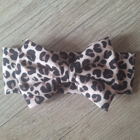 Bandeau nœud XXL en jersey de coton imprimé extensible Oeko-Tex - prématuré, bébé, enfant, adulte