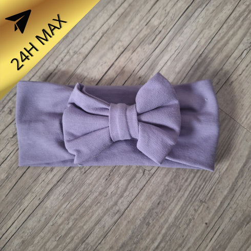 Bandeau 0.3 mois Nœud Jersey de coton Lilas - En Stock - Expédiés sous 24H