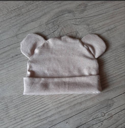 Bonnet Bébé – Oreilles d’Ours – Jersey de Coton Oeko-Tex