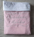 Couverture doublé en tissu matelassé personnalisé, brodé prénom et/ou ornement