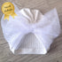 Turban Bonnet Bébé en Jersey de Coton – Grand Nœud en Tulle Pailleté – Fait Main & Oeko-Tex
