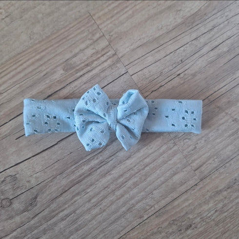 Bandeau petit nœud en jersey Ajouré Broderie Anglaise extensible