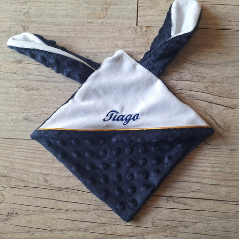 COFFRET COMPLET BOY: Coffret Naissance Personnalisé  – Couverture, Turban, Chaussons, Doudou & Protège Carnet – Quantité Limitée