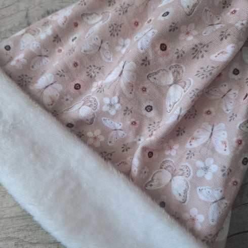 Bonnet uni ou à motifs et à pompon: chaud, doux et fourré à l'intérieur en blanc cassé, dès la naissance à enfant