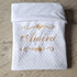 Couverture doublé en tissu matelassé personnalisé, brodé prénom et/ou ornement