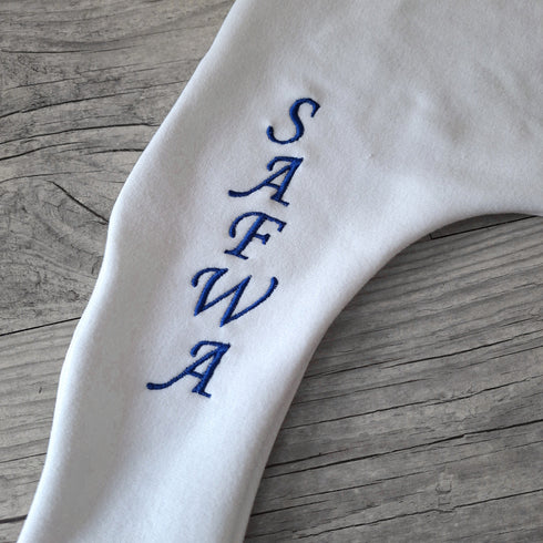 Sarouel pantalon avec prenom brodé pour fille ou garcon