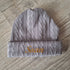 Bonnet prénom brodé en tissu maille de coton façon tricot jacquard personnalisable 9 couleurs