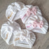 Turban knot or buns Embroidered first name soft and warm stuffed or minky sweat fabric 10 colors