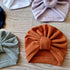 Turban bonnet noeud, buns ou simple en tissu maille gaufré 8 couleurs