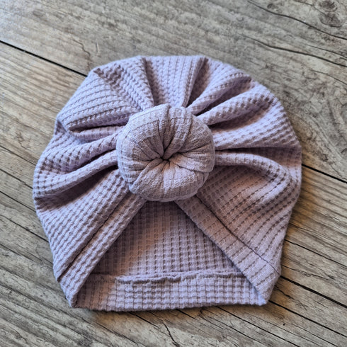 Turban bonnet noeud, buns ou simple en tissu maille gaufré 8 couleurs
