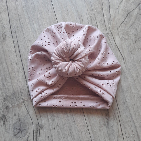 Turban nœud, buns ou simple en jersey ajouré extensible 3 couleurs