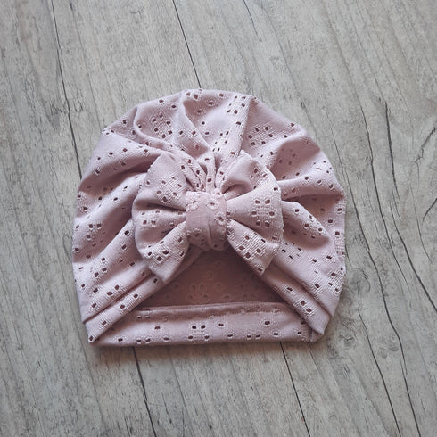 Turban nœud, buns ou simple en jersey ajouré extensible 3 couleurs