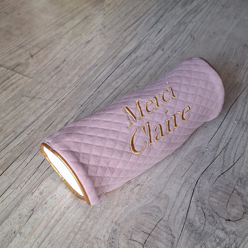 Trousse brodée personnalisée - Cadeau maîtresse maître enseignant(e) fait main