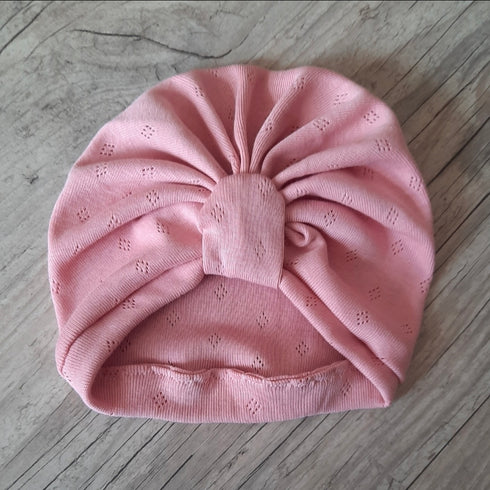 Turban Noeud, buns ou simple jersey 100% coton en maille pointelle