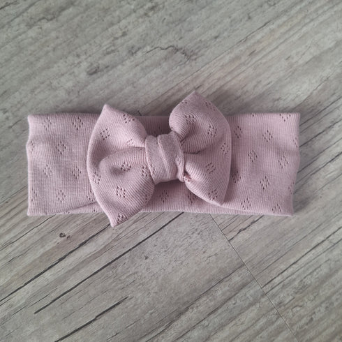 Bandeau Noeud jersey 100% coton en maille pointelle