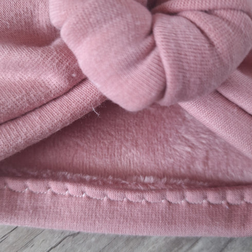 Turban nœud , buns ou simple en Polaire alpine- Oeko-Tex