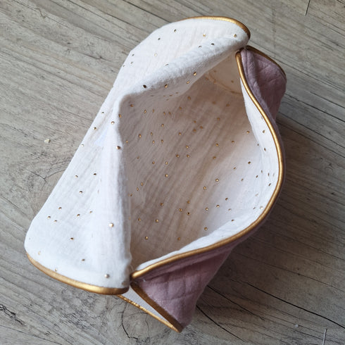 Trousse brodée personnalisée - Cadeau maîtresse maître enseignant(e) fait main