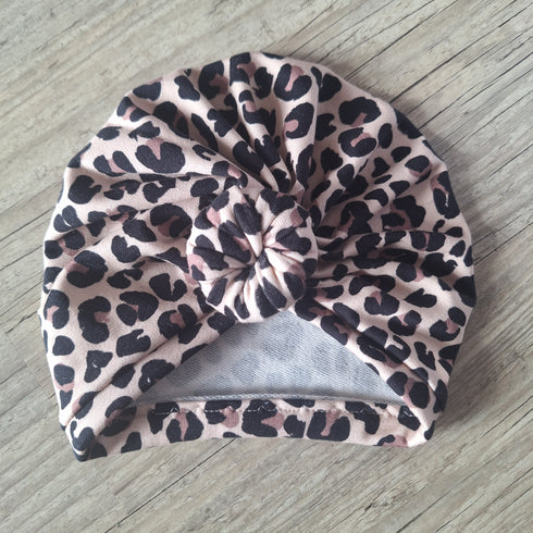 Turban nœud, buns ou simple en jersey imprimé Oeko-Tex extensible