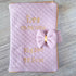Protège carnet de santé personnalisé fait main | Tableau de naissance brodé | Tissu matelassé OekoTex