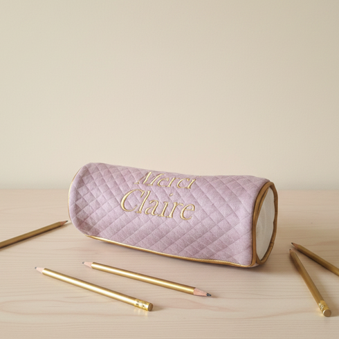COFFRET: Merci - Cadeau Enseignant(e) Personnalisé – Trousse & Porte-Clé Brodés