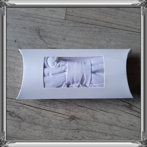 Personalized bow headband with first name embroidered in stretch jersey 10 colors