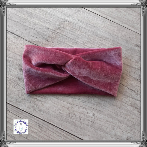 Bandeau twist en velours extensible chaud et doux 10 couleurs