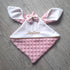 Doudou lapin personnalisé 20x20cm avec Prénom et/ou Date de naissance tout en minky