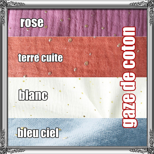 Protège carnet de santé personnalisé en tissu gaze de coton avec Prénom et/ou Date de naissance