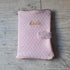 Protège carnet de santé personnalisé en tissu matelassé avec Prénom et/ou Date de naissance