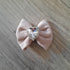 Barrette a l'unité bijou coeur nœud 6cm