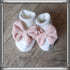 Chausson bébé noeud fille en tissu maille 10 couleurs