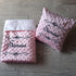 Couverture doublé en minky doux + coussin assortie personnalisé, brodée prénom et/ou ornement
