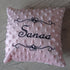 Coussin personnalisé, en minky brodé prénom et/ou ornement