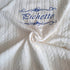 Couverture en tissu matelassé épais reliéf torsadé doublé en minky lisse doux personnalisé, brodée prénom et/ou ornement