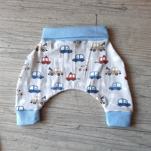 Ensemble Pantalon sarouel+ bonnet bébé à motif en tissu jersey extensible 4 couleurs